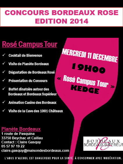 Invitation Rosé Campus Tour KEDGE