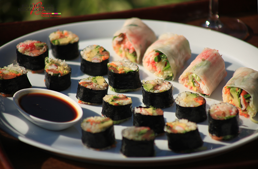 Smoked Salmon spring makis