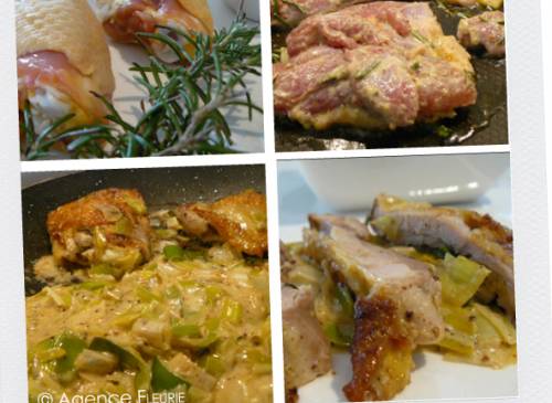 Poulet à la moutarde et Gratin Dauphinois express