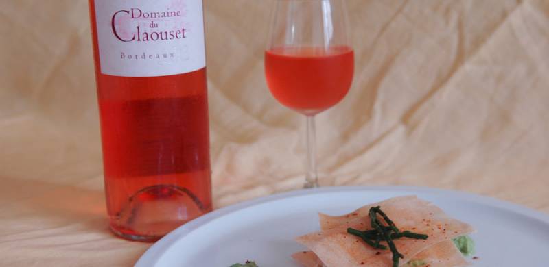 Mille feuilles de maigre et sa chantilly de salicorne au Bordeaux Rosé